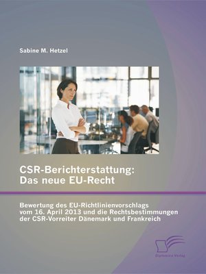 cover image of CSR-Berichterstattung--Das neue EU-Recht